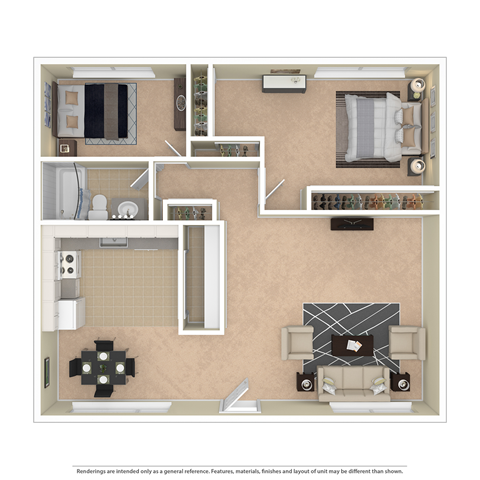 a floor plan of a studio apartment